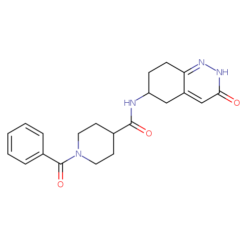 1-benzoyl-N-(3-oxo-2,3,5,6,7,8-hexahydrocinnolin-6-yl)piperidine-4-carboxamide