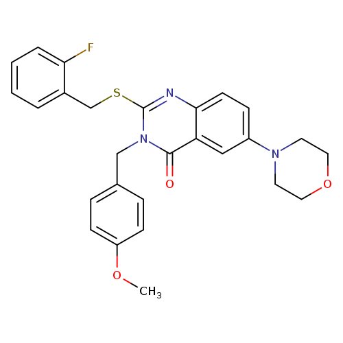 2-{[(2-fluorophenyl)methyl]sulfanyl}-3-[(4-methoxyphenyl)methyl]-6-(morpholin-4-yl)-3,4-dihydroquinazolin-4-one