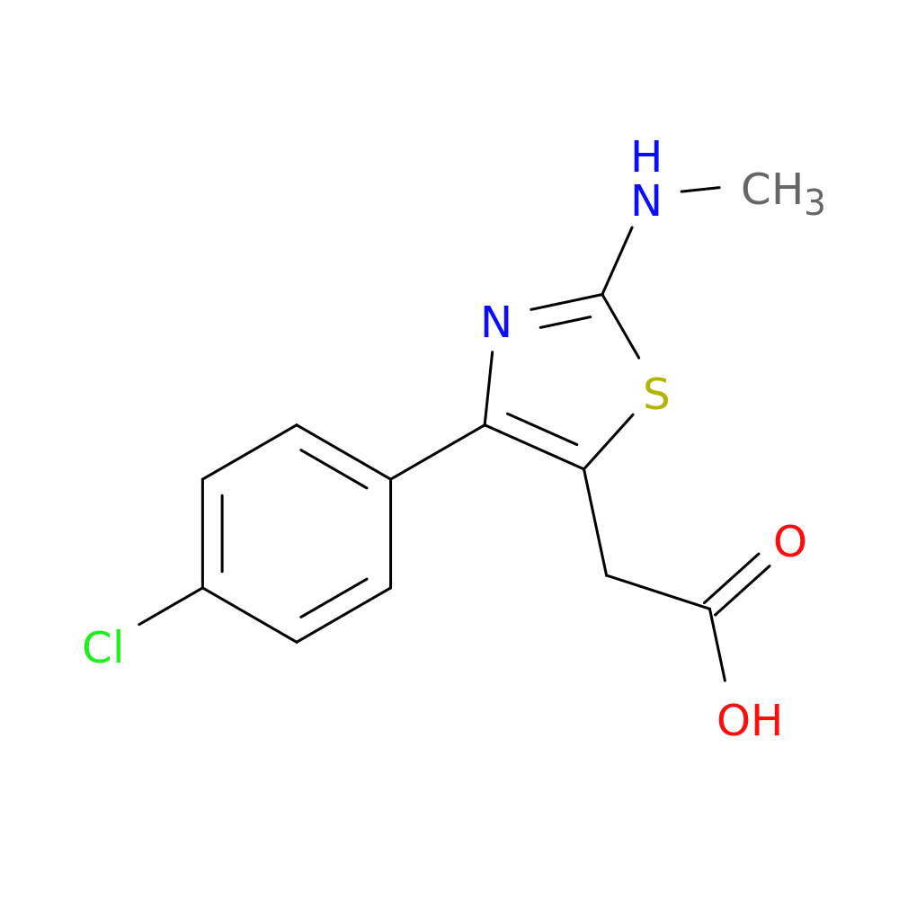 [4-(4-Chlorophenyl)-2-(methylamino)-1,3-thiazol-5-yl]acetic acid