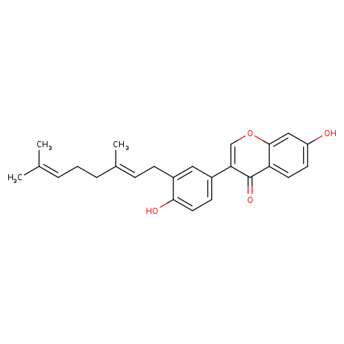 3-[3-[(2E)-3,7-Dimethyl-2,6-octadien-1-yl]-4-hydroxyphenyl]-7-hydroxy-4H-1-benzopyran-4-one