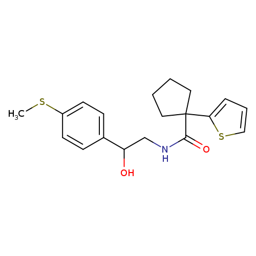 N-{2-hydroxy-2-[4-(methylsulfanyl)phenyl]ethyl}-1-(thiophen-2-yl)cyclopentane-1-carboxamide