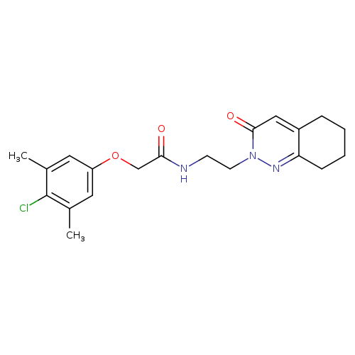 2-(4-chloro-3,5-dimethylphenoxy)-N-[2-(3-oxo-2,3,5,6,7,8-hexahydrocinnolin-2-yl)ethyl]acetamide