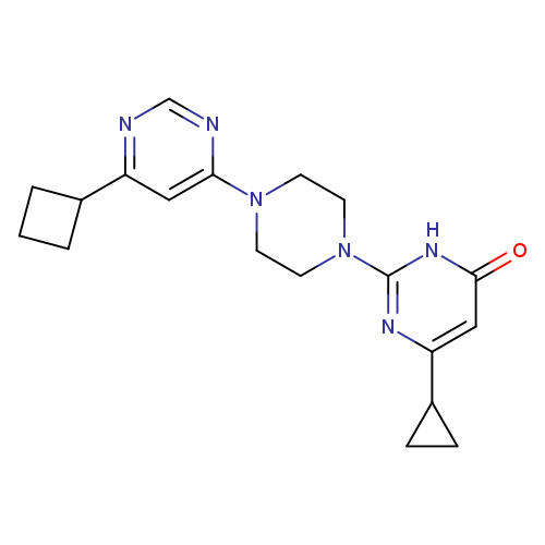 2-[4-(6-cyclobutylpyrimidin-4-yl)piperazin-1-yl]-6-cyclopropyl-3,4-dihydropyrimidin-4-one