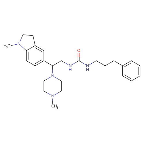 3-[2-(1-methyl-2,3-dihydro-1H-indol-5-yl)-2-(4-methylpiperazin-1-yl)ethyl]-1-(3-phenylpropyl)urea