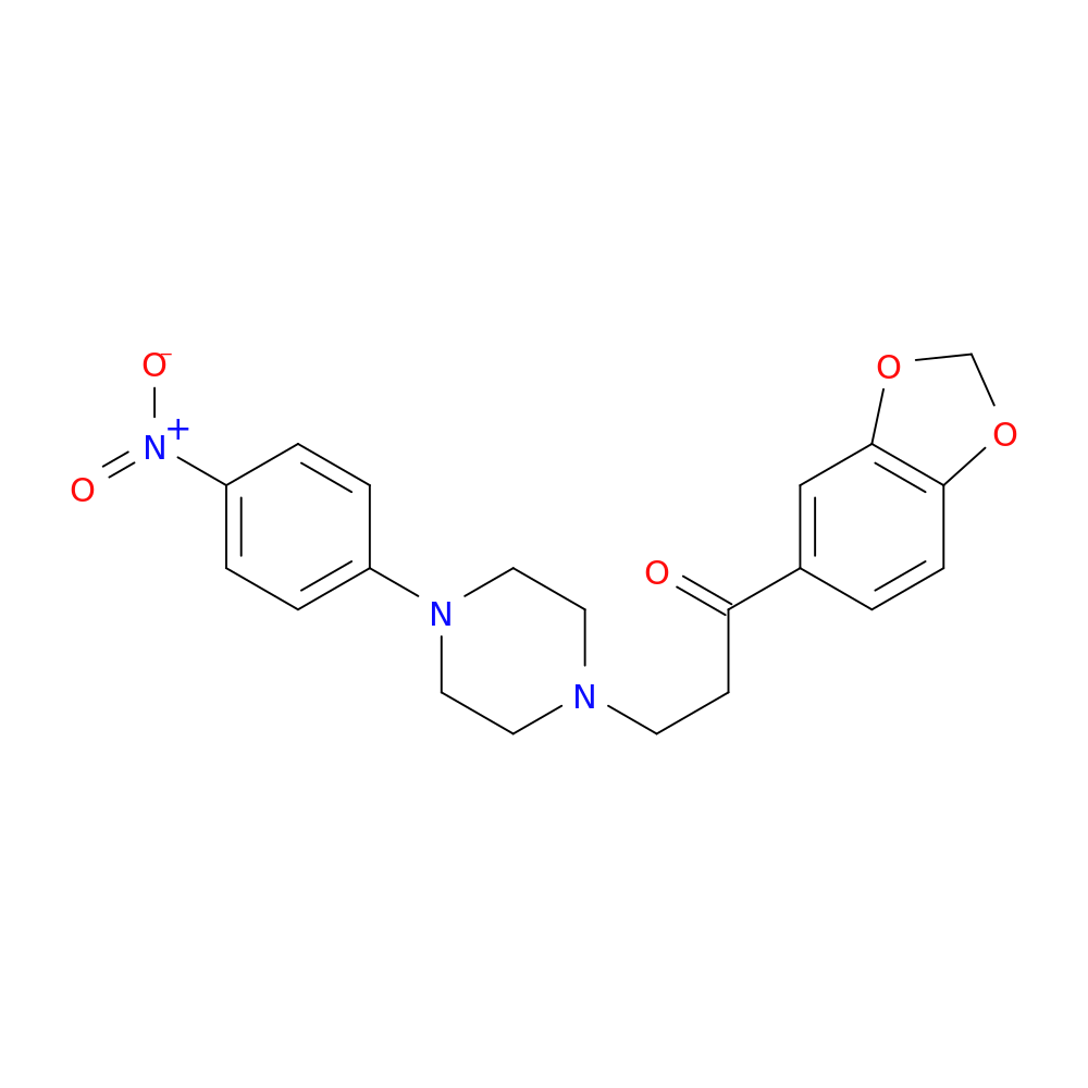 1-(Benzo[d][1,3]dioxol-5-yl)-3-(4-(4-nitrophenyl)piperazin-1-yl)propan-1-one