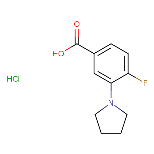 4-fluoro-3-(pyrrolidin-1-yl)benzoic acid hydrochloride