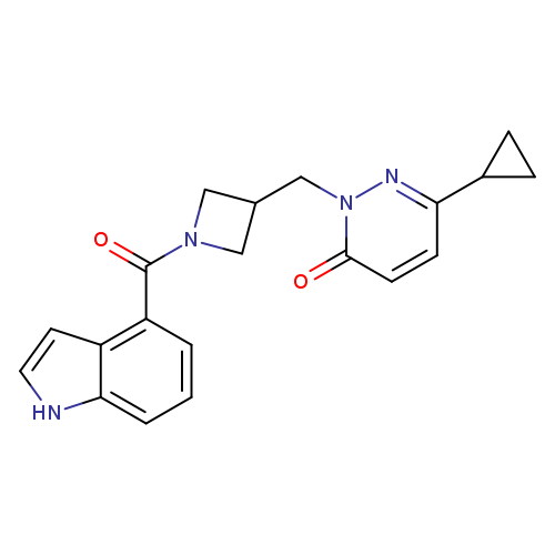 6-cyclopropyl-2-{[1-(1H-indole-4-carbonyl)azetidin-3-yl]methyl}-2,3-dihydropyridazin-3-one