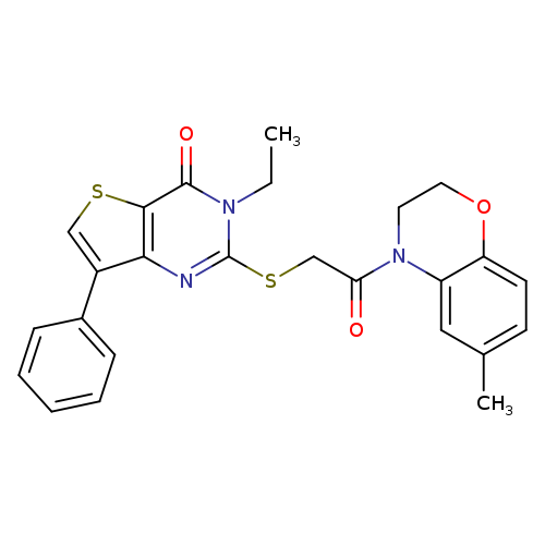 3-ethyl-2-{[2-(6-methyl-3,4-dihydro-2H-1,4-benzoxazin-4-yl)-2-oxoethyl]sulfanyl}-7-phenyl-3H,4H-thieno[3,2-d]pyrimidin-4-one