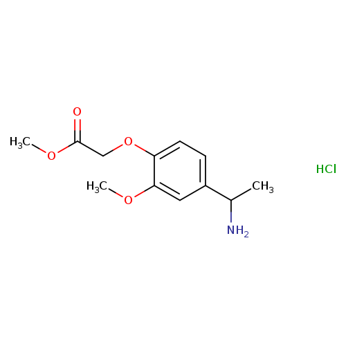 methyl2-[4-(1-aminoethyl)-2-methoxyphenoxy]acetatehydrochloride