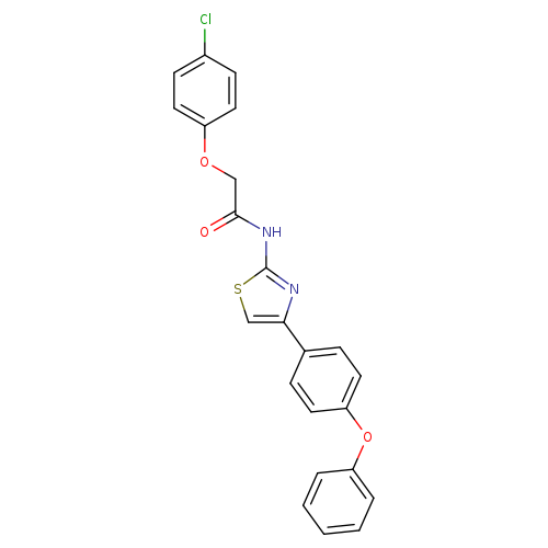 2-(4-chlorophenoxy)-N-[4-(4-phenoxyphenyl)-1,3-thiazol-2-yl]acetamide