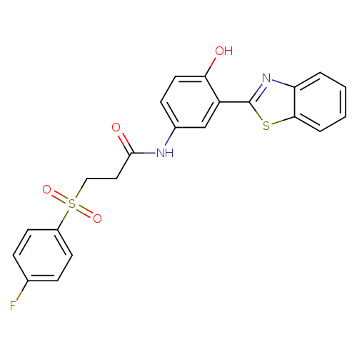 N-[3-(1,3-benzothiazol-2-yl)-4-hydroxyphenyl]-3-(4-fluorobenzenesulfonyl)propanamide