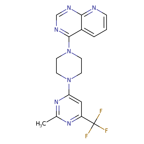 2-methyl-4-(4-{pyrido[2,3-d]pyrimidin-4-yl}piperazin-1-yl)-6-(trifluoromethyl)pyrimidine