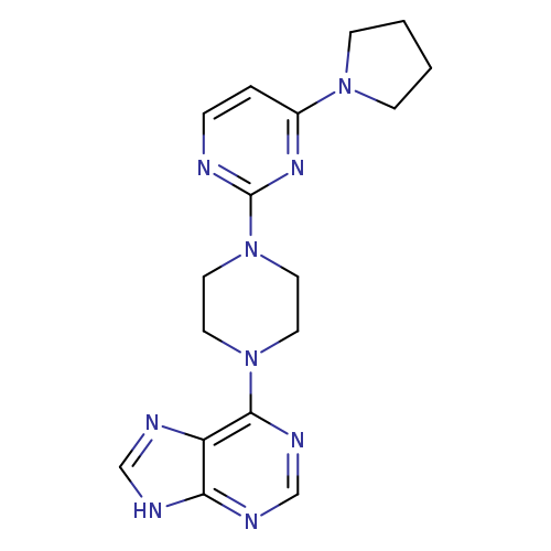 6-{4-[4-(pyrrolidin-1-yl)pyrimidin-2-yl]piperazin-1-yl}-9H-purine