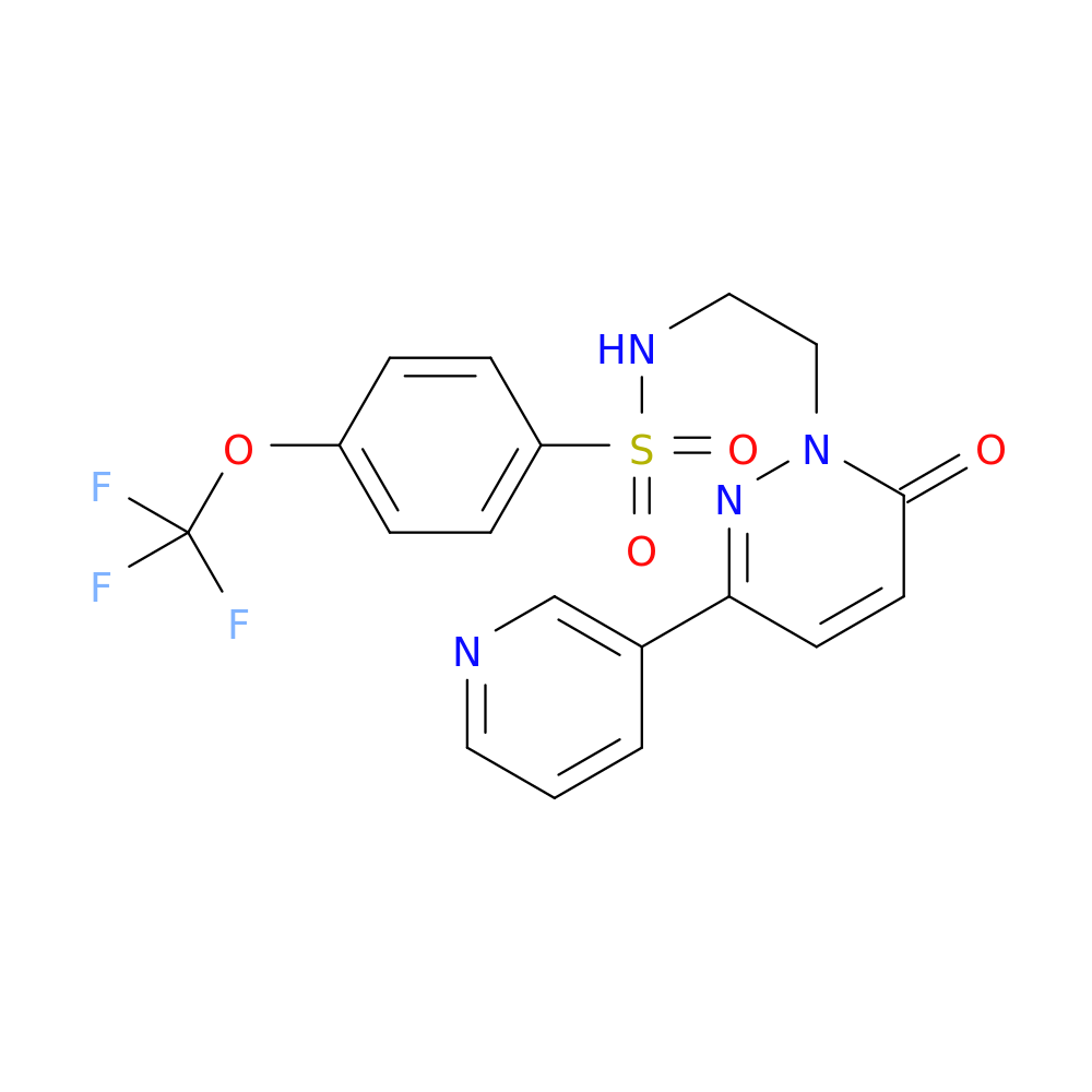 N-{2-[6-oxo-3-(pyridin-3-yl)-1,6-dihydropyridazin-1-yl]ethyl}-4-(trifluoromethoxy)benzene-1-sulfonamide