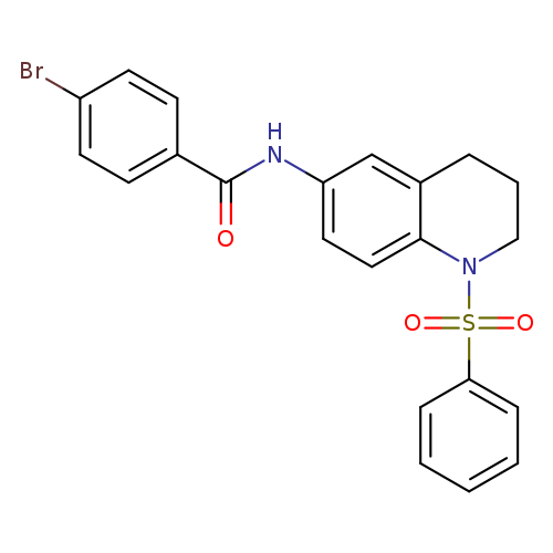 N-[1-(benzenesulfonyl)-1,2,3,4-tetrahydroquinolin-6-yl]-4-bromobenzamide
