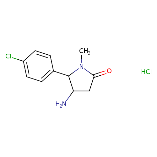 4-amino-5-(4-chlorophenyl)-1-methylpyrrolidin-2-one hydrochloride