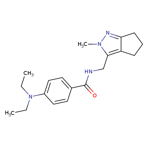4-(diethylamino)-N-({2-methyl-2H,4H,5H,6H-cyclopenta[c]pyrazol-3-yl}methyl)benzamide