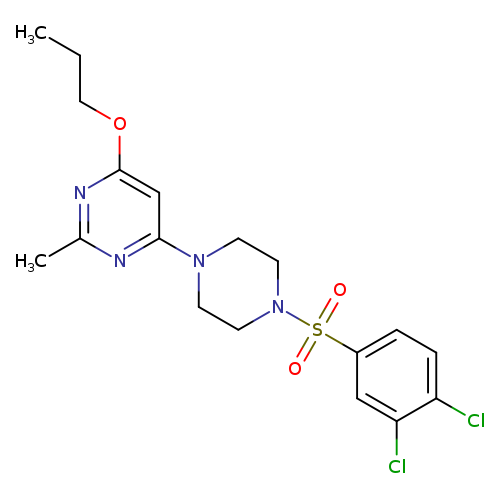 4-[4-(3,4-dichlorobenzenesulfonyl)piperazin-1-yl]-2-methyl-6-propoxypyrimidine