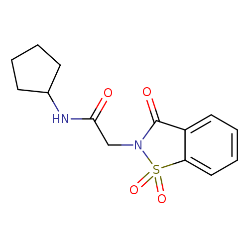 N-cyclopentyl-2-(1,1,3-trioxo-2,3-dihydro-1lambda6,2-benzothiazol-2-yl)acetamide