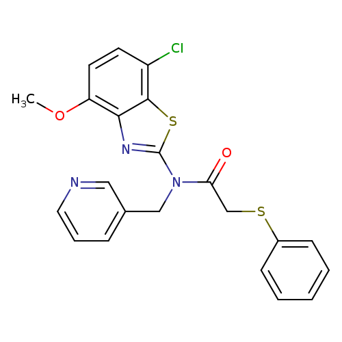 N-(7-chloro-4-methoxy-1,3-benzothiazol-2-yl)-2-(phenylsulfanyl)-N-[(pyridin-3-yl)methyl]acetamide