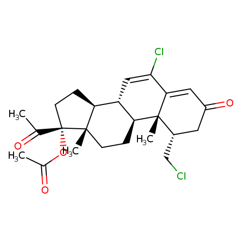 Pregna-4,6-diene-3,20-dione,17-(acetyloxy)-6-chloro-1-(chloromethyl)-, (1a)-