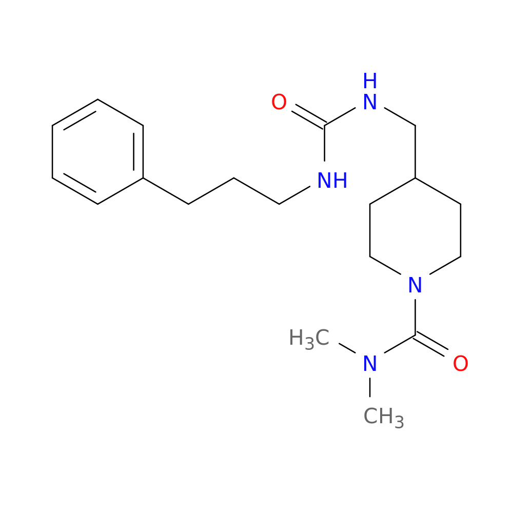 N,N-dimethyl-4-({[(3-phenylpropyl)carbamoyl]amino}methyl)piperidine-1-carboxamide