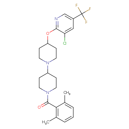 4-{[3-chloro-5-(trifluoromethyl)pyridin-2-yl]oxy}-1'-(2,6-dimethylbenzoyl)-1,4'-bipiperidine