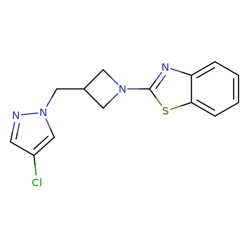 2-{3-[(4-chloro-1H-pyrazol-1-yl)methyl]azetidin-1-yl}-1,3-benzothiazole