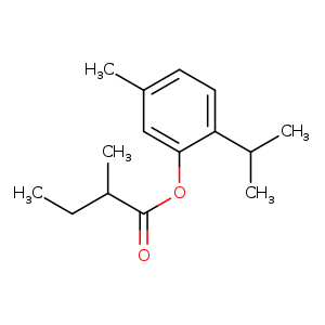 Butanoic acid, 2-methyl-, 5-methyl-2-(1-methylethyl)phenyl ester