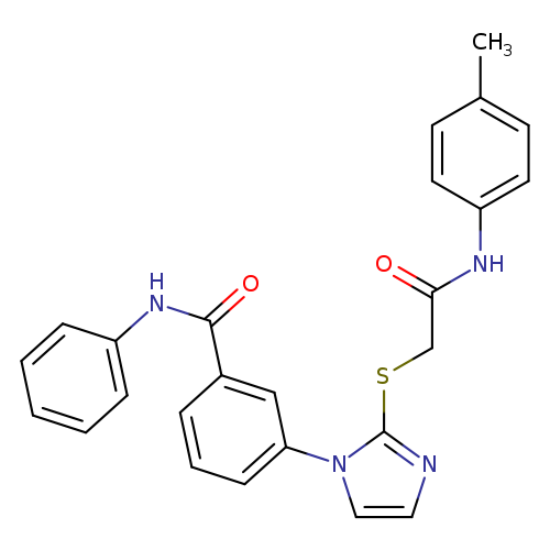3-[2-({[(4-methylphenyl)carbamoyl]methyl}sulfanyl)-1H-imidazol-1-yl]-N-phenylbenzamide