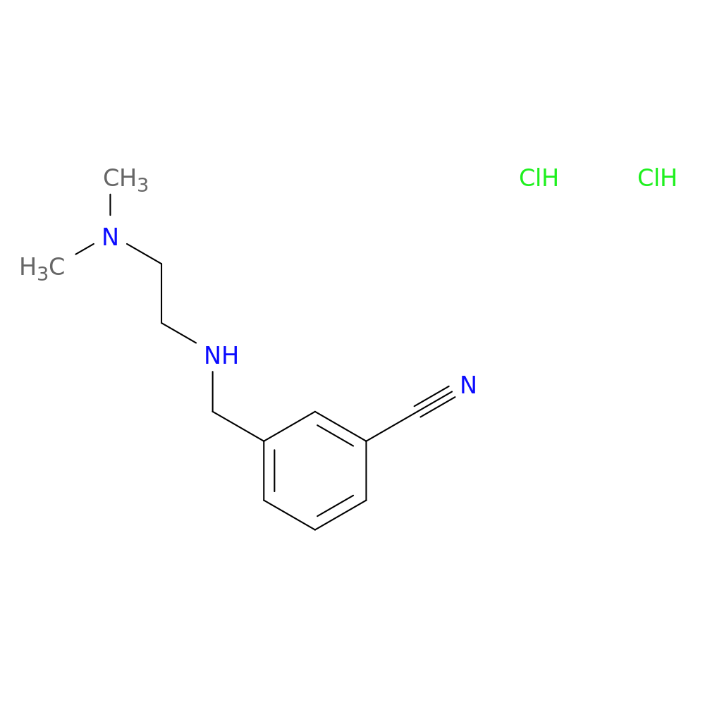 3-({[2-(dimethylamino)ethyl]amino}methyl)benzonitrile dihydrochloride