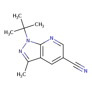 1-tert-butyl-3-methyl-1H-pyrazolo[3,4-b]pyridine-5-carbonitrile