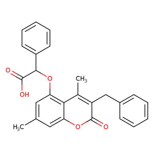 2-(3-Benzyl-4,7-dimethyl-2-oxochromen-5-yl)oxy-2-phenylacetic acid