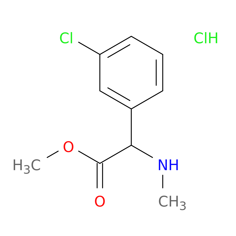 methyl 2-(3-chlorophenyl)-2-(methylamino)acetate hydrochloride