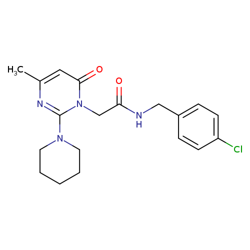 N-[(4-chlorophenyl)methyl]-2-[4-methyl-6-oxo-2-(piperidin-1-yl)-1,6-dihydropyrimidin-1-yl]acetamide