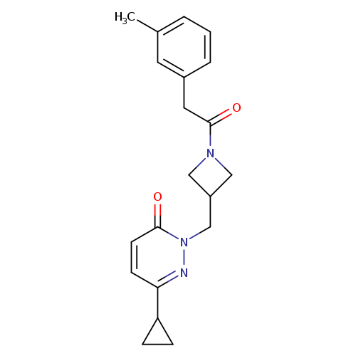 6-cyclopropyl-2-({1-[2-(3-methylphenyl)acetyl]azetidin-3-yl}methyl)-2,3-dihydropyridazin-3-one