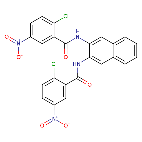 2-chloro-N-[3-(2-chloro-5-nitrobenzamido)naphthalen-2-yl]-5-nitrobenzamide