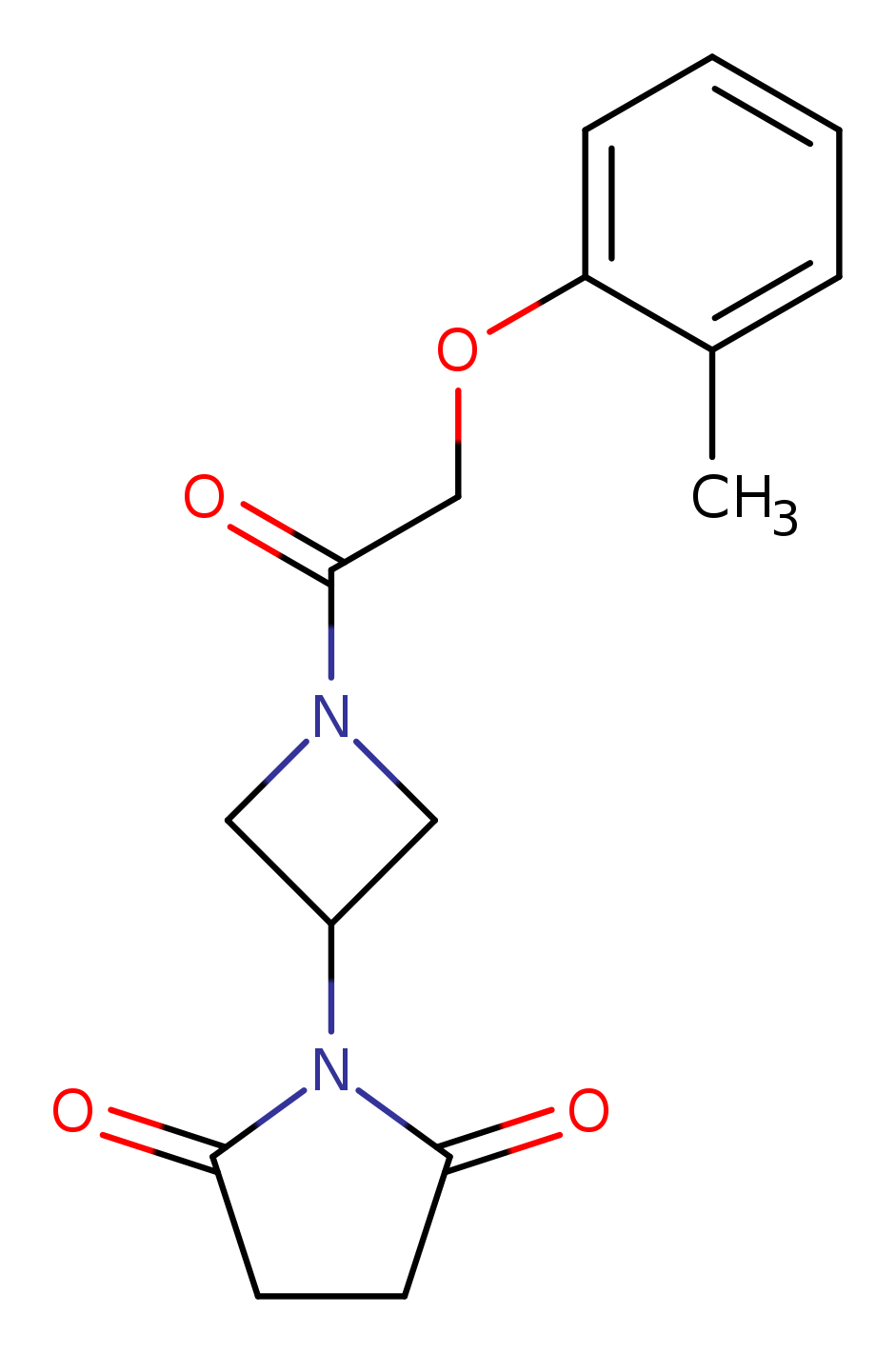 1-{1-[2-(2-methylphenoxy)acetyl]azetidin-3-yl}pyrrolidine-2,5-dione