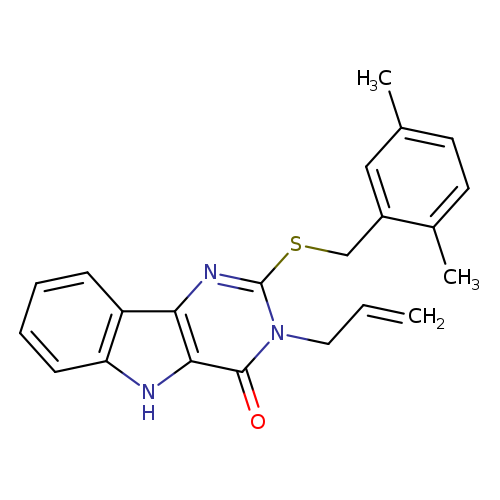 2-{[(2,5-dimethylphenyl)methyl]sulfanyl}-3-(prop-2-en-1-yl)-3H,4H,5H-pyrimido[5,4-b]indol-4-one