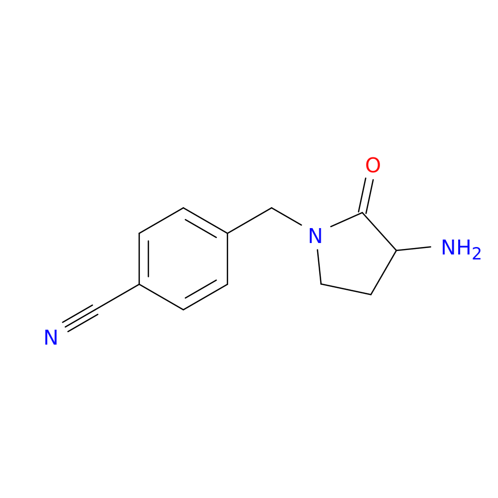 4-[(3-amino-2-oxopyrrolidin-1-yl)methyl]benzonitrile