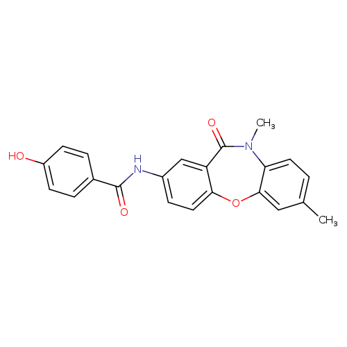 N-{5,9-dimethyl-10-oxo-2-oxa-9-azatricyclo[9.4.0.0^{3,8}]pentadeca-1(11),3(8),4,6,12,14-hexaen-13-yl}-4-hydroxybenzamide