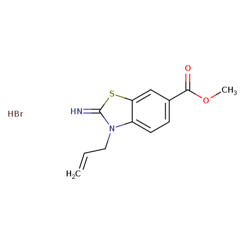 METHYL 3-ALLYL-2-IMINO-2,3-DIHYDROBENZO[D]THIAZOLE-6-CARBOXYLATE HYDROBRO+