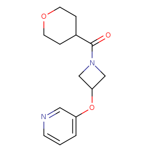 3-{[1-(oxane-4-carbonyl)azetidin-3-yl]oxy}pyridine