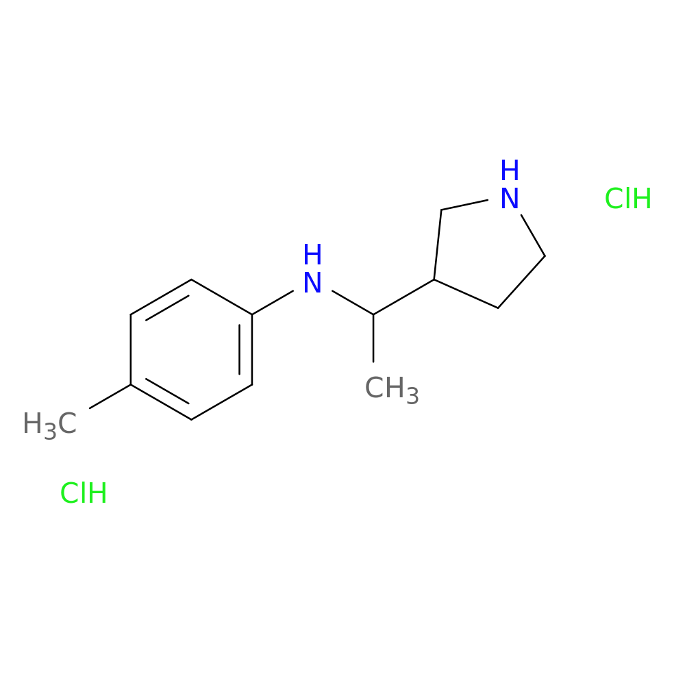 4-methyl-N-[1-(pyrrolidin-3-yl)ethyl]aniline dihydrochloride