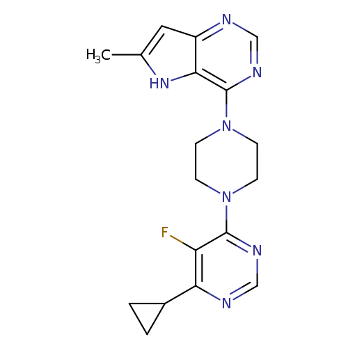 4-cyclopropyl-5-fluoro-6-(4-{6-methyl-5H-pyrrolo[3,2-d]pyrimidin-4-yl}piperazin-1-yl)pyrimidine