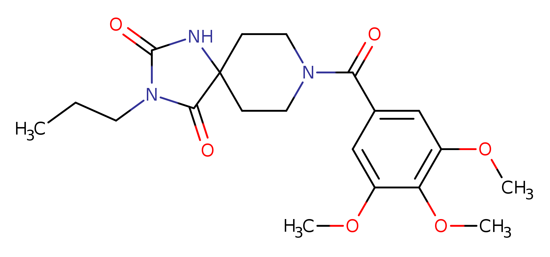3-propyl-8-(3,4,5-trimethoxybenzoyl)-1,3,8-triazaspiro[4.5]decane-2,4-dione