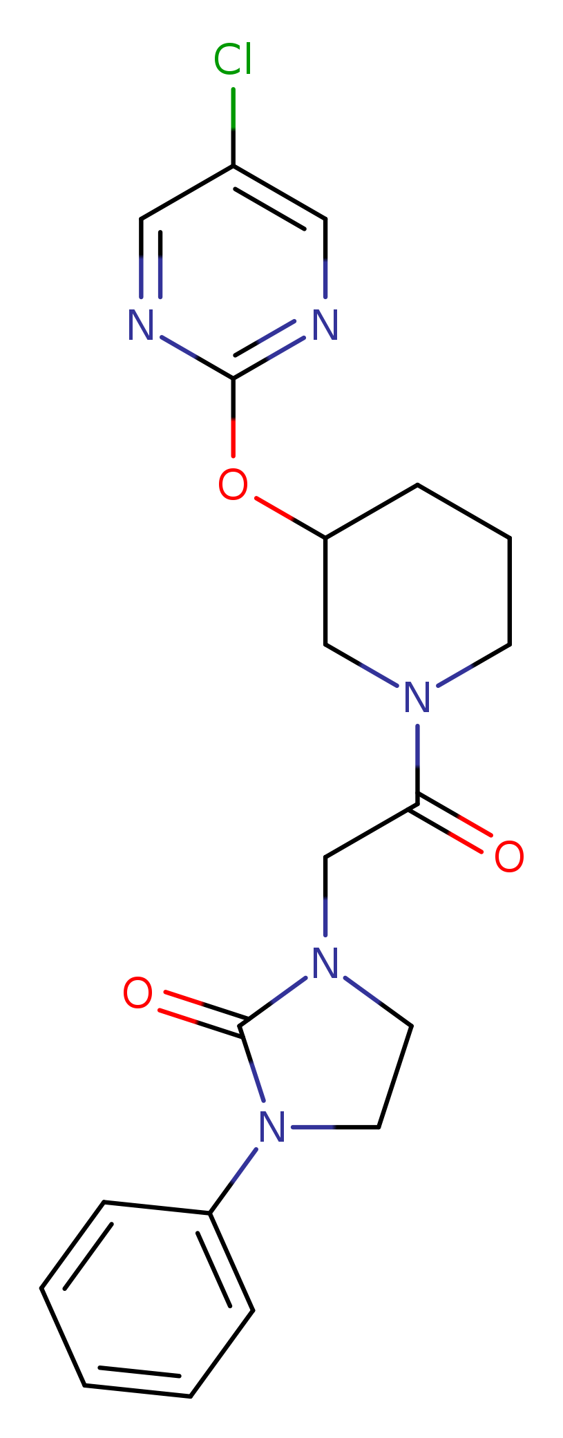 1-(2-{3-[(5-chloropyrimidin-2-yl)oxy]piperidin-1-yl}-2-oxoethyl)-3-phenylimidazolidin-2-one