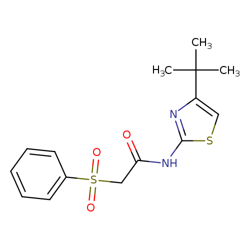 2-(benzenesulfonyl)-N-(4-tert-butyl-1,3-thiazol-2-yl)acetamide