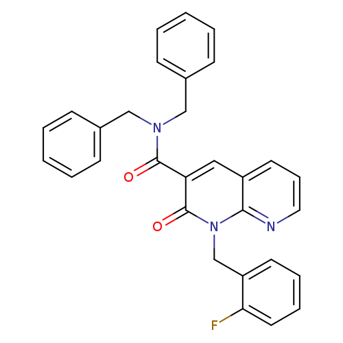 N,N-dibenzyl-1-[(2-fluorophenyl)methyl]-2-oxo-1,2-dihydro-1,8-naphthyridine-3-carboxamide