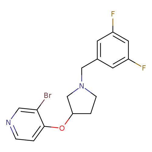 3-bromo-4-({1-[(3,5-difluorophenyl)methyl]pyrrolidin-3-yl}oxy)pyridine